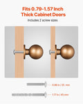 Cabinet Knobs 12 Pack 25mm Zinc Alloy Drawer Pulls Antique Brass