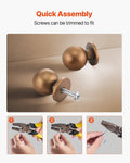 Cabinet Knobs 12 Pack 25mm Zinc Alloy Drawer Pulls Antique Brass