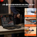 Drill Bit Set, 246 Pieces Drill and Driver Bit Set, Screwdriver Bit Set Suitable for Wood Metal Cement Drilling and Screw Driving, Drill Bit Sets Combo Kit Assorted in Organized Carrying Case