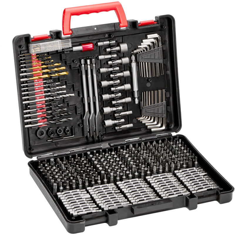 Drill Bit Set 318 Pieces Wood Metal Cement Driver Bits Case