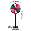 24 inch Spinning Prize Wheel, 14 Slots Spinning Wheel, Roulette Wheel with a Dry Erase and 2 Markers, Tabletop or Floor Standing Win Fortune Spin Games in Party Pub Trade Show Carnival