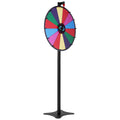 24 inch Spinning Prize Wheel, 14 Slots Spinning Wheel, Roulette Wheel with a Dry Erase and 2 Markers, Tabletop or Floor Standing Win Fortune Spin Games in Party Pub Trade Show Carnival