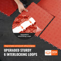 Garage Floor Tiles 12x12 Interlocking 25pk Red Non-Slip