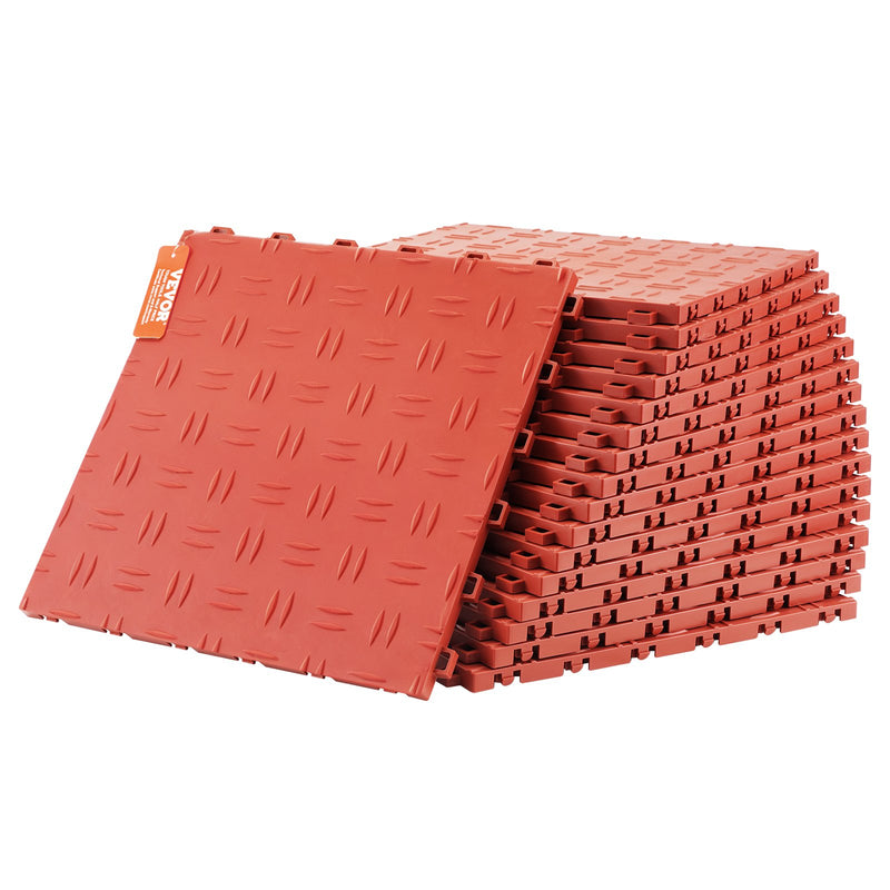 Garage Tiles Interlocking 12x12 50 Pack Red Flooring