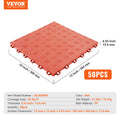 Garage Tiles Interlocking 12x12 50 Pack Red Flooring