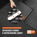 Garage Tiles Interlocking 50 Pack 12x12 Non-Slip Black Floor