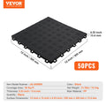 Garage Tiles Interlocking 50 Pack 12x12 Non-Slip Black Floor