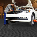 Garage Tiles Interlocking 50 Pack 12x12 Non-Slip Black Floor