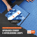 Garage Floor Tiles 305x305mm 50 Pack Non-Slip Blue Interlocking