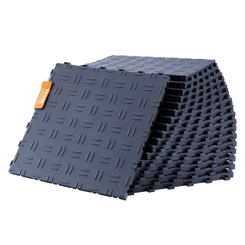 Garage Tiles Interlocking 25 Pack 12x12 Non-Slip Graphite