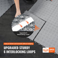 Garage Tiles Interlocking 305x305mm 25 Pack Silver Non-Slip Floor