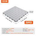 Garage Tiles Interlocking 305x305mm 25 Pack Silver Non-Slip Floor