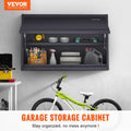 Metal Storage Cabinet 54.4kg Shelf Steel Garage Wall-Mounted