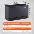 Metal Storage Cabinet 54.4kg Shelf Steel Garage Wall-Mounted