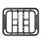Rear Bike Basket, Medium Bicycle Basket with Cargo Net, Liner & Waterproof Cover, Heavy Duty Bike Back Basket for Adult Women/Men Carrying Dogs, Pets, Fruit & Grocery, Mounting Tools Included