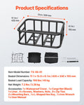 Rear Bike Basket Large Rainproof Cargo Net Cover Liner