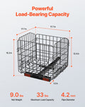 Scooter Rear Basket Metal Wire Heavy Duty 1-inch Receiver