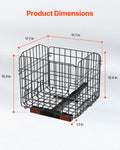 Scooter Rear Basket Metal Wire Heavy Duty 1-inch Receiver
