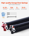 Garage Door Torsion Springs Pair 787mm 16000 Cycles Black Coated