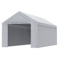 Carport Canopy 10x20ft Replacement Top Side Wall White Waterproof