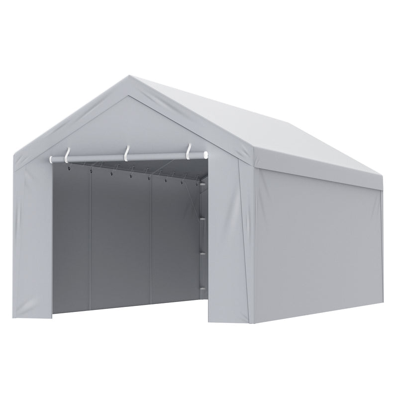 Carport Canopy 10x20ft Replacement Top Side Wall White Waterproof