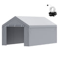 Carport Canopy 10x20ft Replacement Top Side Wall White Waterproof