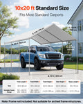 Carport Canopy 6x3m UV Resistant Waterproof Grey Tarp Cover