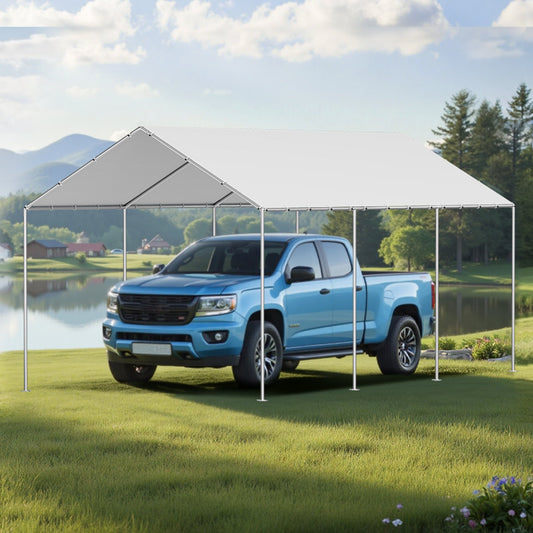 Replacement Carport Canopy 6x3m UV Resistant Waterproof Grey Tarp Cover