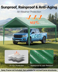 Carport Canopy 6x3m UV Waterproof Car Shelter Tarp Dark Green