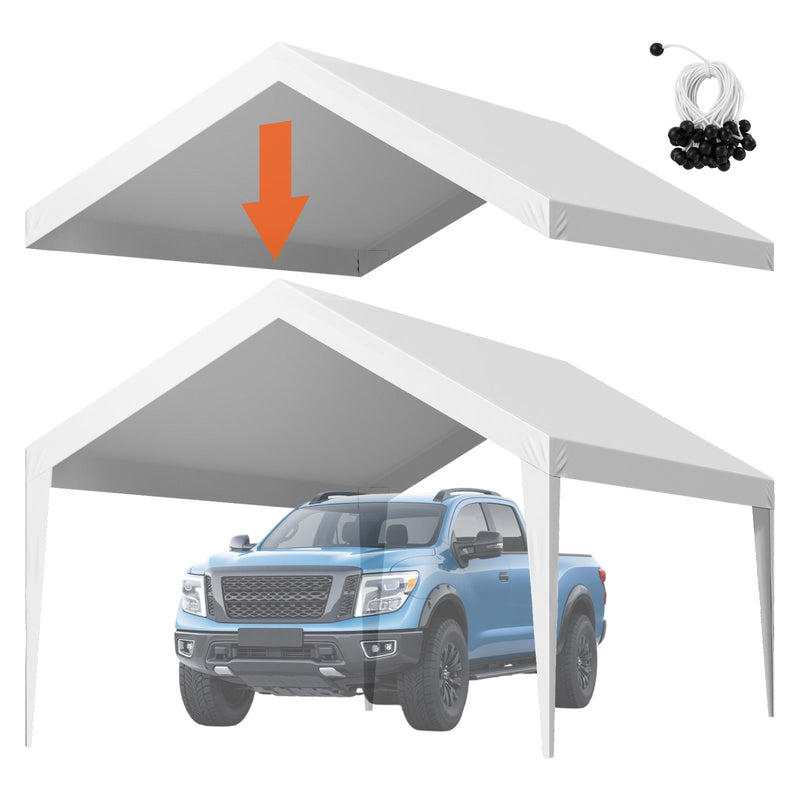 Carport Canopy 6x3.6m UV Waterproof Car Shelter Tent Tarp White