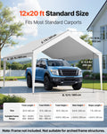 Carport Canopy 6x3.6m UV Waterproof Car Shelter Tent Tarp White