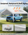 Carport Canopy 6x3.6m UV Waterproof Car Shelter Tent Tarp White