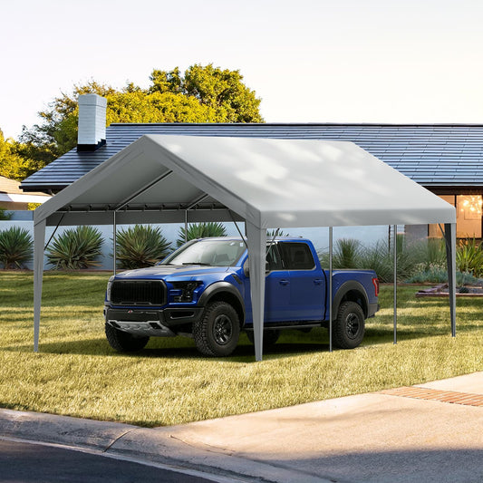 Replacement Carport Canopy Cover 6x3.6m Grey Waterproof UV Heavy Duty Tarp