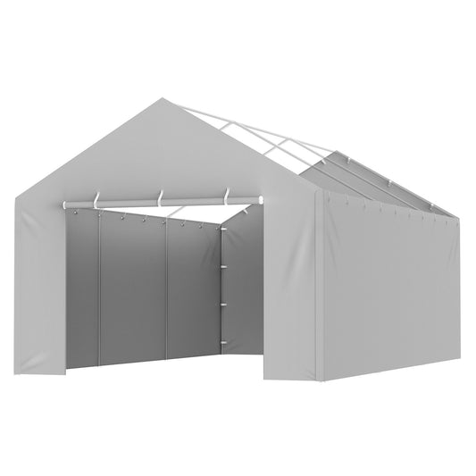 Carport Canopy 6x3.6m Side Wall Cover Grey Waterproof UV