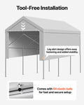 Carport Canopy 6x3.6m Grey Portable Garage Tent Waterproof UV
