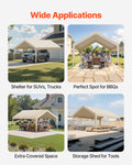 Carport Canopy 6x3.6m Replacement Top UV Waterproof Beige