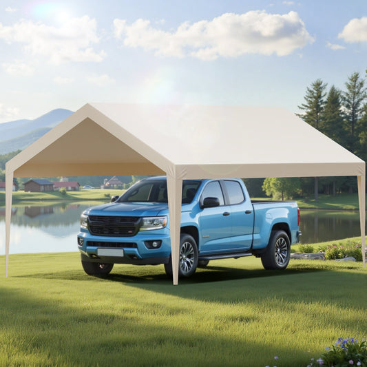 Replcament Carport Canopy 6x3.6m Replacement Top UV Waterproof Beige