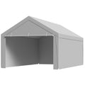Carport Canopy 6x4m Grey UV Waterproof Car Shelter Tarp Sidewalls