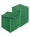 Interlocking Drainage Mat, 50 Pcs Modular Interlocking Cushion, 31 x 31 cm Splicing Drainage Mats, Non-Slip Green PP Drainage Floor Tile and Shower Mat, for Garage, Garden, Kitchen & Outdoor