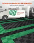 Interlocking Drainage Mat 50pc 31x31cm Non-Slip Green Garage Garden