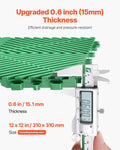 Interlocking Drainage Mat 50pc 31x31cm Non-Slip Green Garage Garden