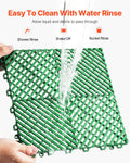 Interlocking Drainage Mat 50pc 31x31cm Non-Slip Green Garage Garden