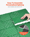 Interlocking Drainage Mat 50pc 31x31cm Non-Slip Green Garage Garden