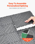 Interlocking Drainage Mat 31x31cm 50pcs Non-Slip Gray Floor Tile