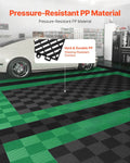 Interlocking Drainage Mat 31x31cm 24pcs Black PP Garage Garden