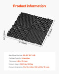 Interlocking Drainage Mat 31x31cm 24pcs Black PP Garage Garden