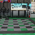 Interlocking Drainage Mat 31x31cm 24pcs Black PP Garage Garden