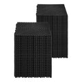 Interlocking Drainage Mat 31x31cm 24pcs Black PP Garage Garden