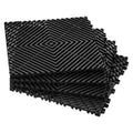 Interlocking Drainage Mat 31x31cm 24pcs Black PP Garage Garden