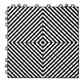 Interlocking Drainage Mat 31x31cm 24pcs Black PP Garage Garden